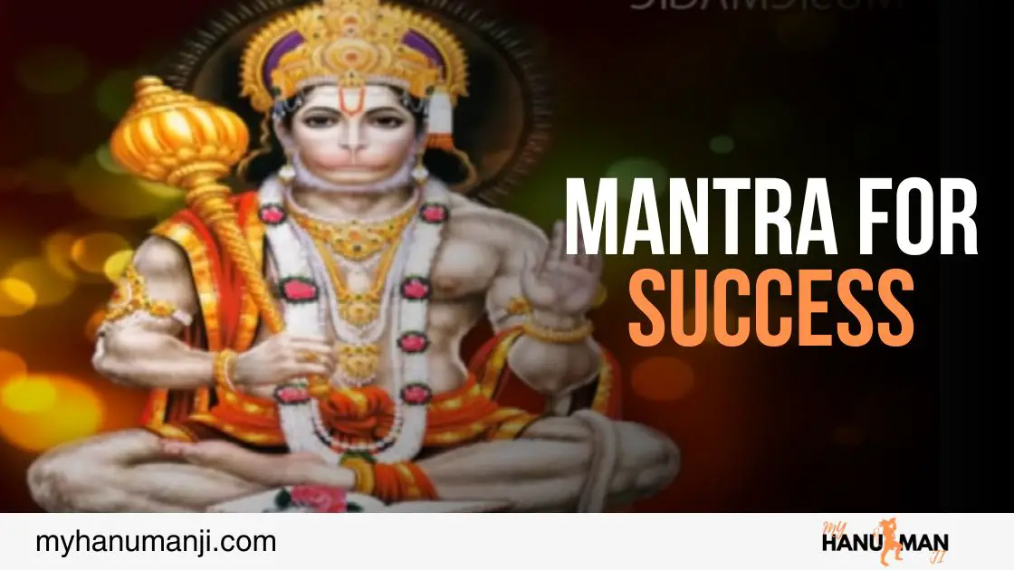 showing hanuman giving blessing for success