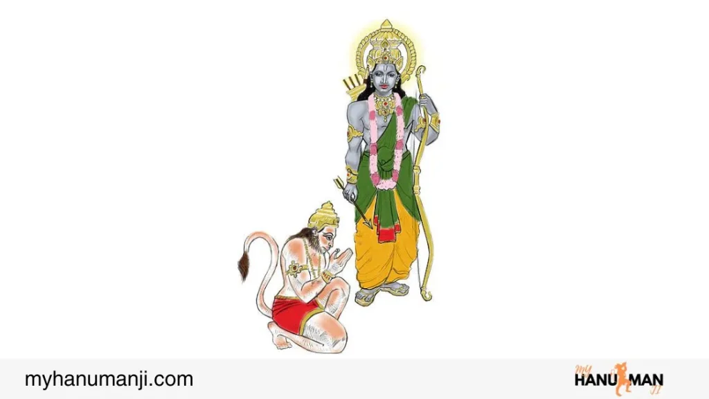 devotion of loyalty image of hanuman and ram