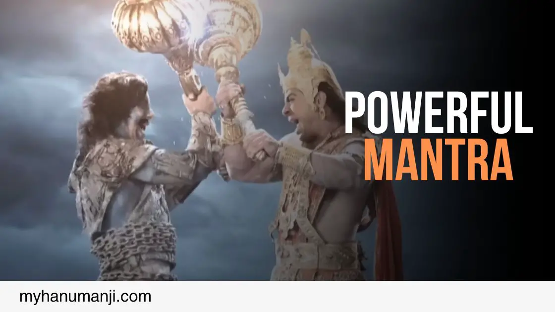 showing the fight sense of hanuman which will prove the most powerful mantra