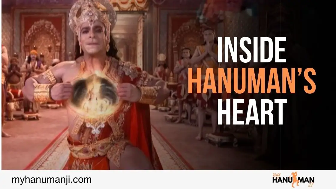 Inside hanuman ji's heart